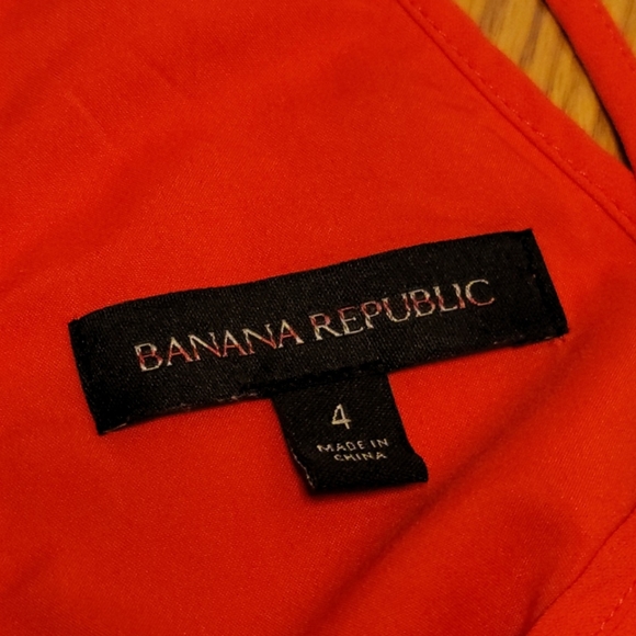 Banana Republic Womens Strappy Cutout Mini Dress V Neck Pockets Sz 4 Posted Red - Picture 15 of 16